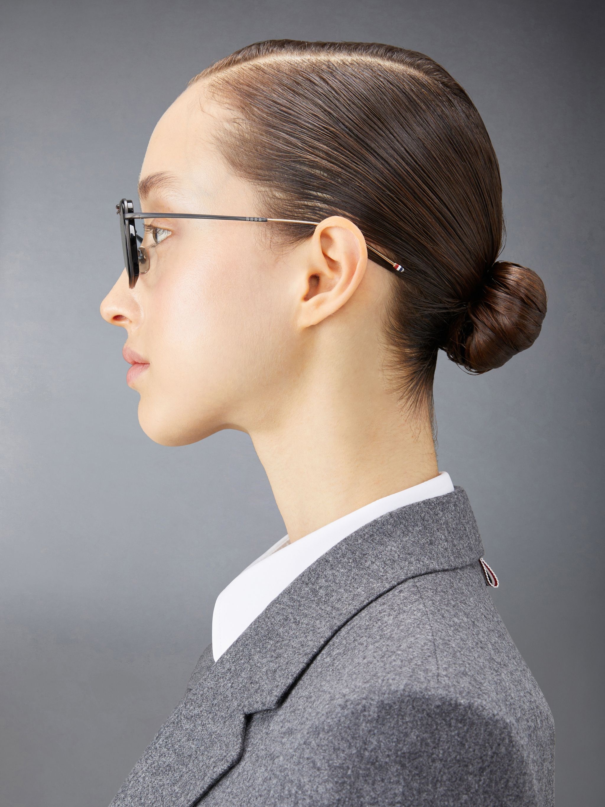Acetate And Titanium Rectangular Aviator Eyeglasses - 3