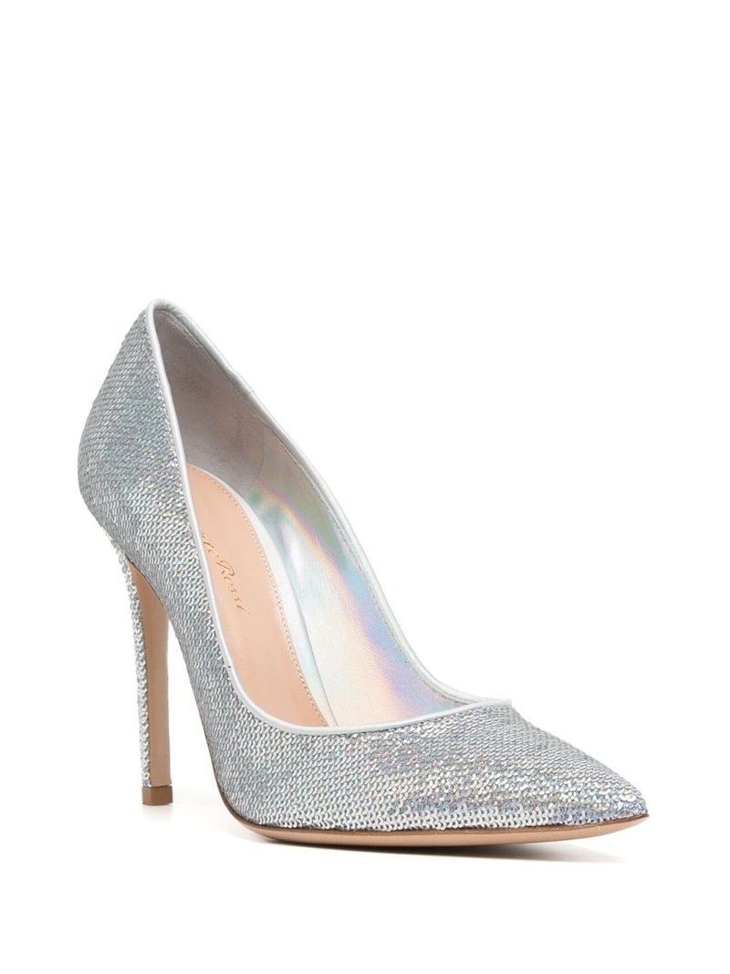 Gianvito Rossi sequin-embellished 100mm pumps outlook