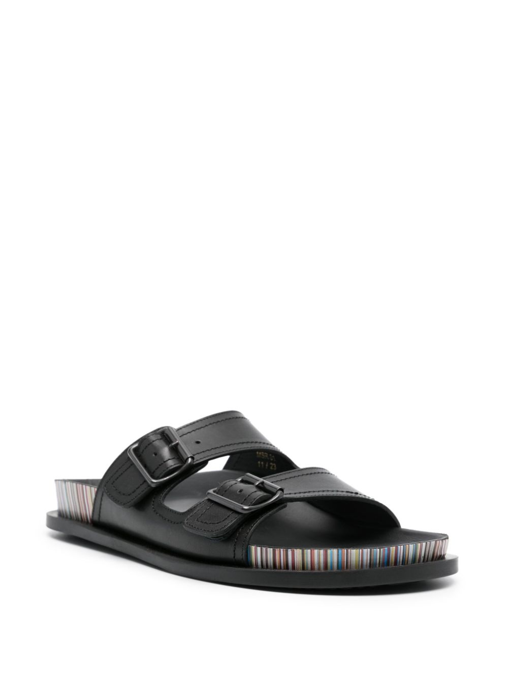 artist-stripe leather sandals - 2