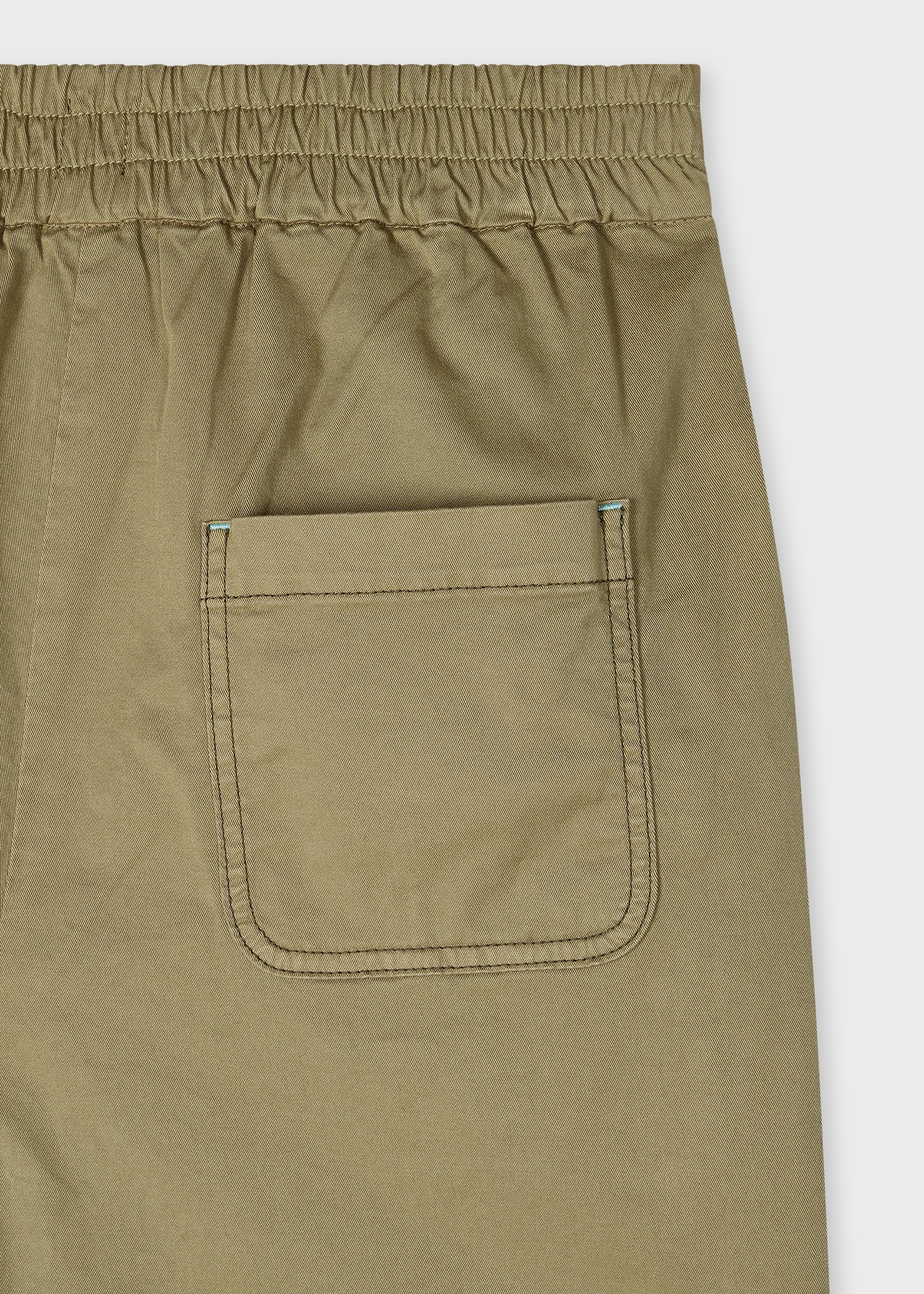 Women's Khaki Garment Dyed Pleated Wide-Leg Cropped Trousers - 2
