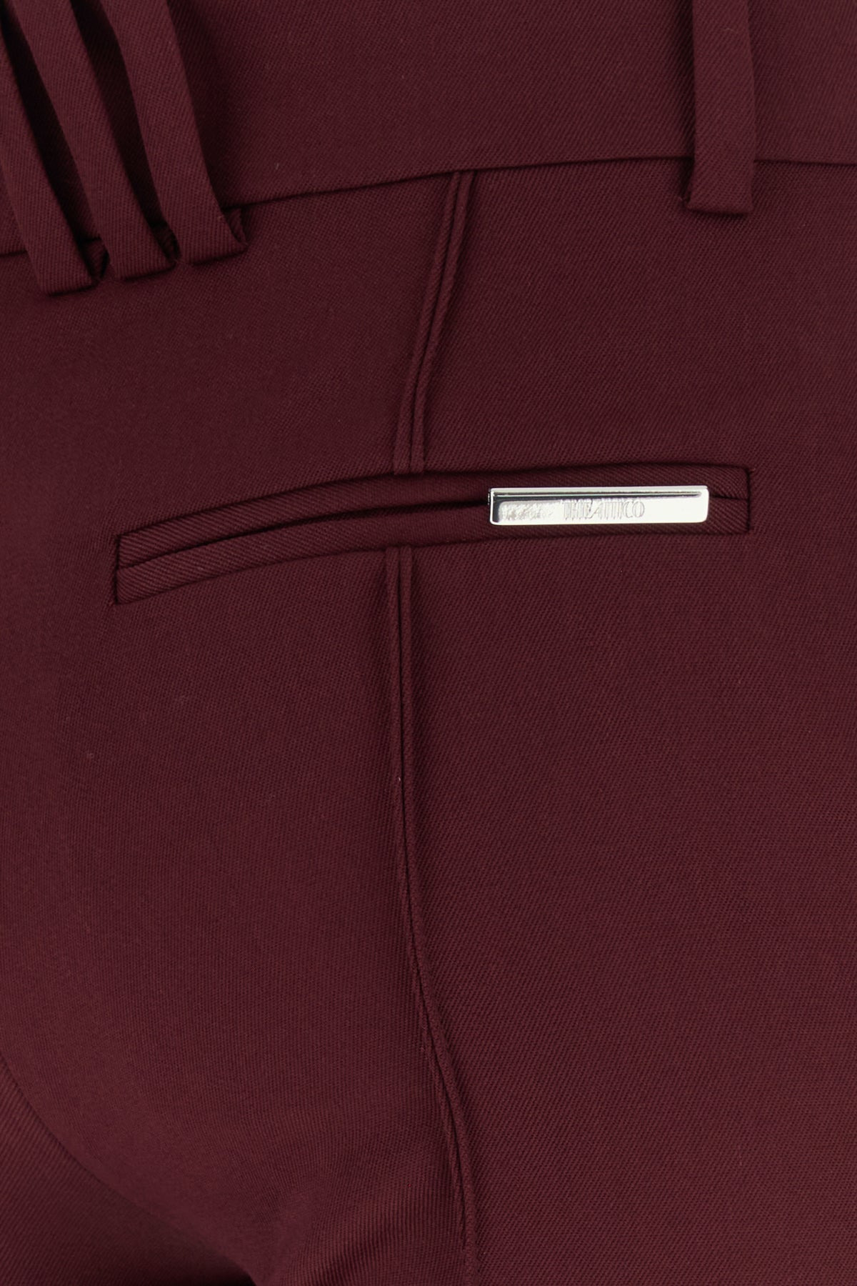 Plum gabardine pant - 3