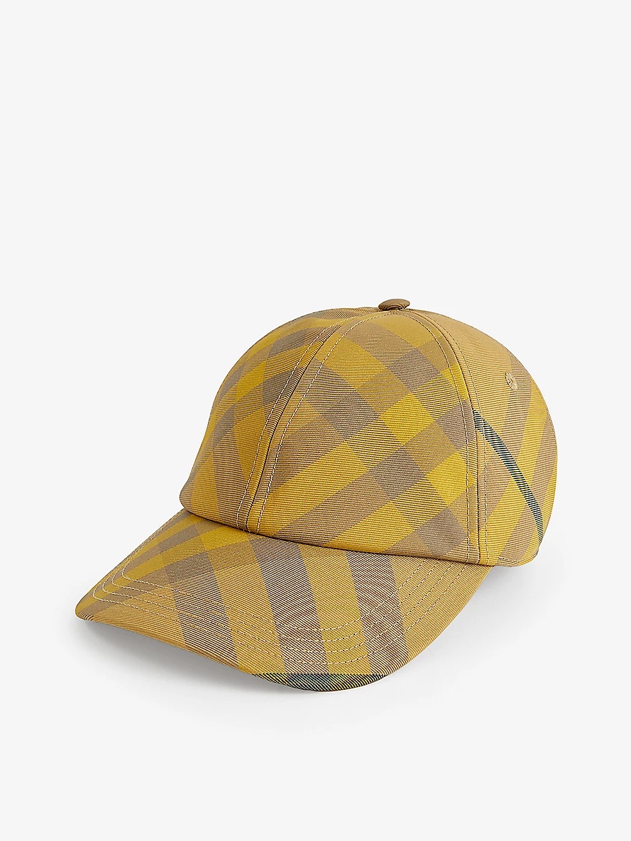 Washed-check woven cap - 1