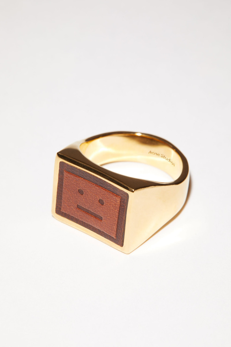 Brass signet ring - Gold 4