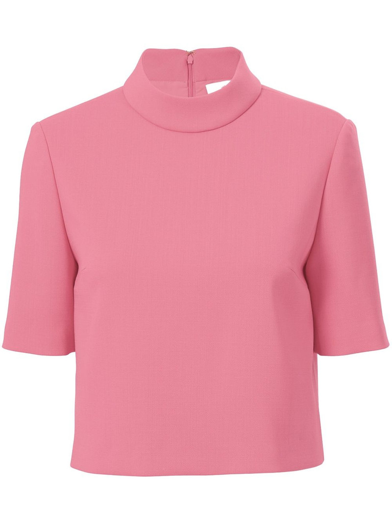 short-sleeve mock-neck top 1