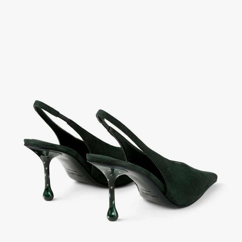 JIMMY CHOO Isa 80
British Green Suede Slingbacks with Dotted Heels outlook