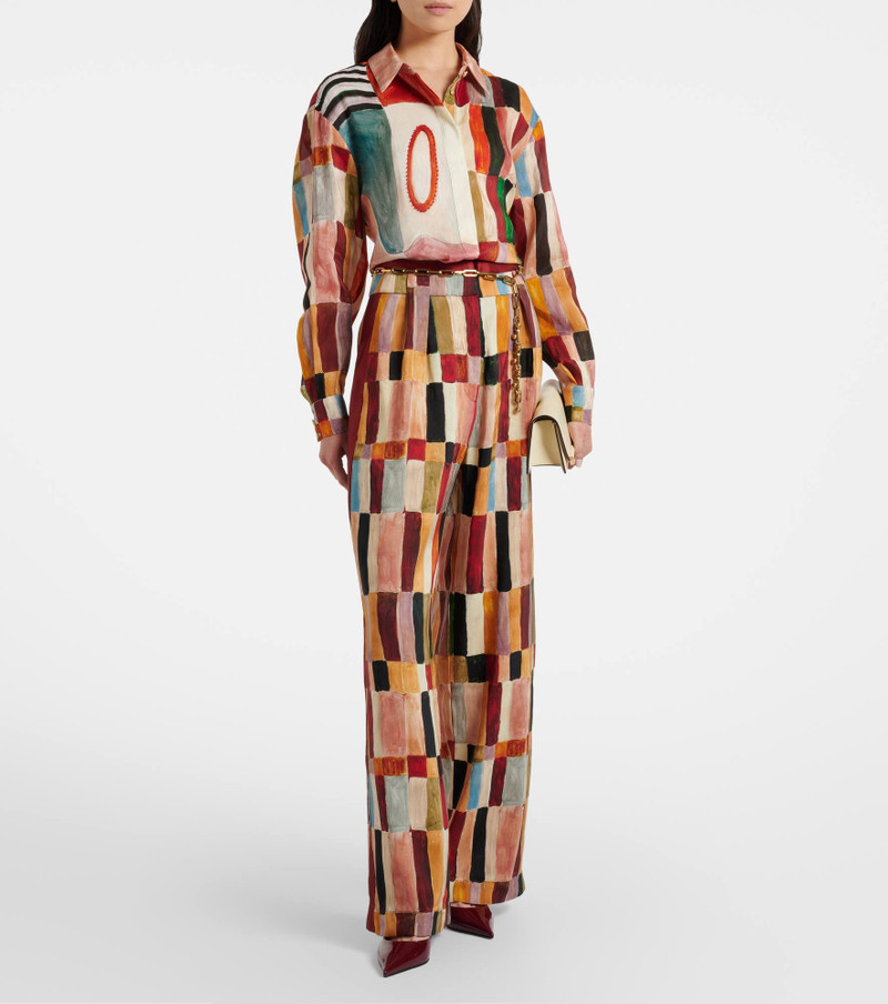 ALÉMAIS x LRNCE Marjorelle printed linen and silk shirt outlook