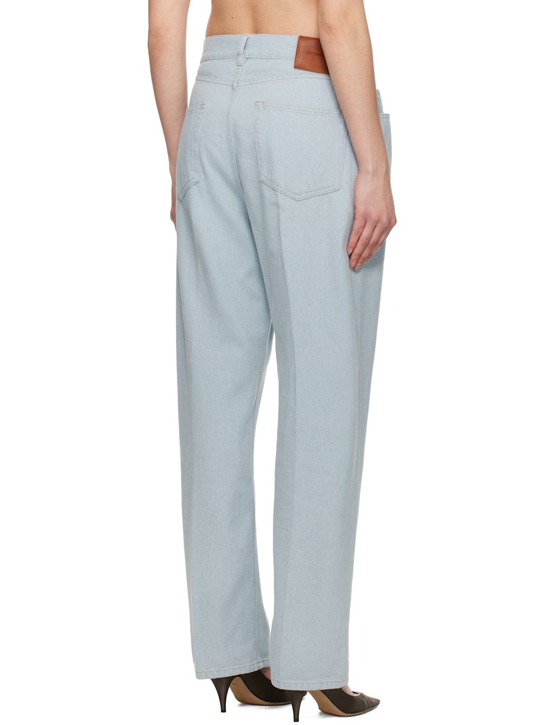 Blue Straight Kick Pocket Boyfriend Jeans - 3