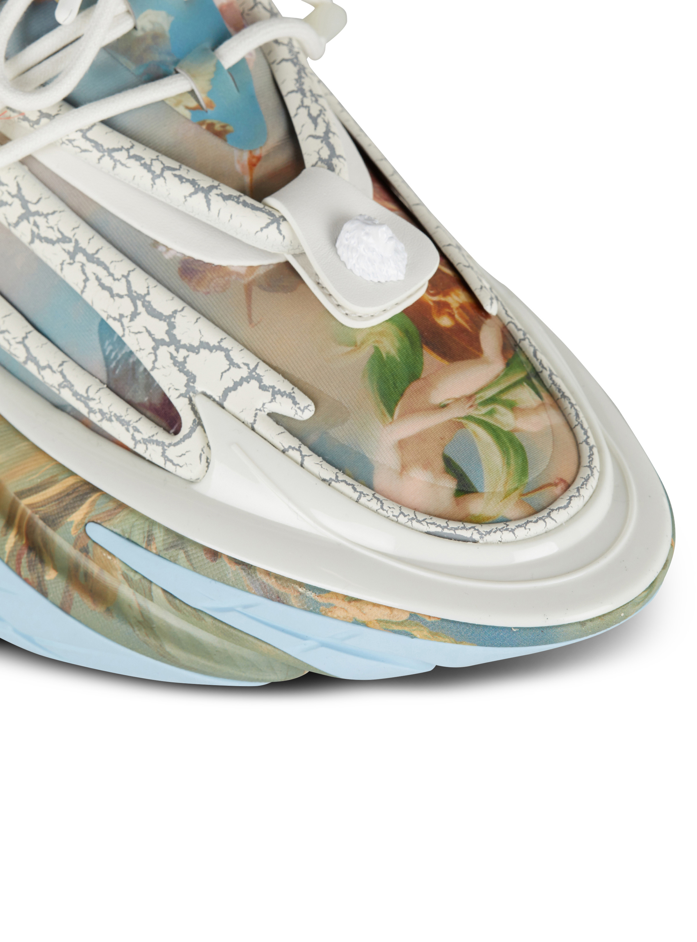 Unicorn trainers in Sky print neoprene and leather - 7
