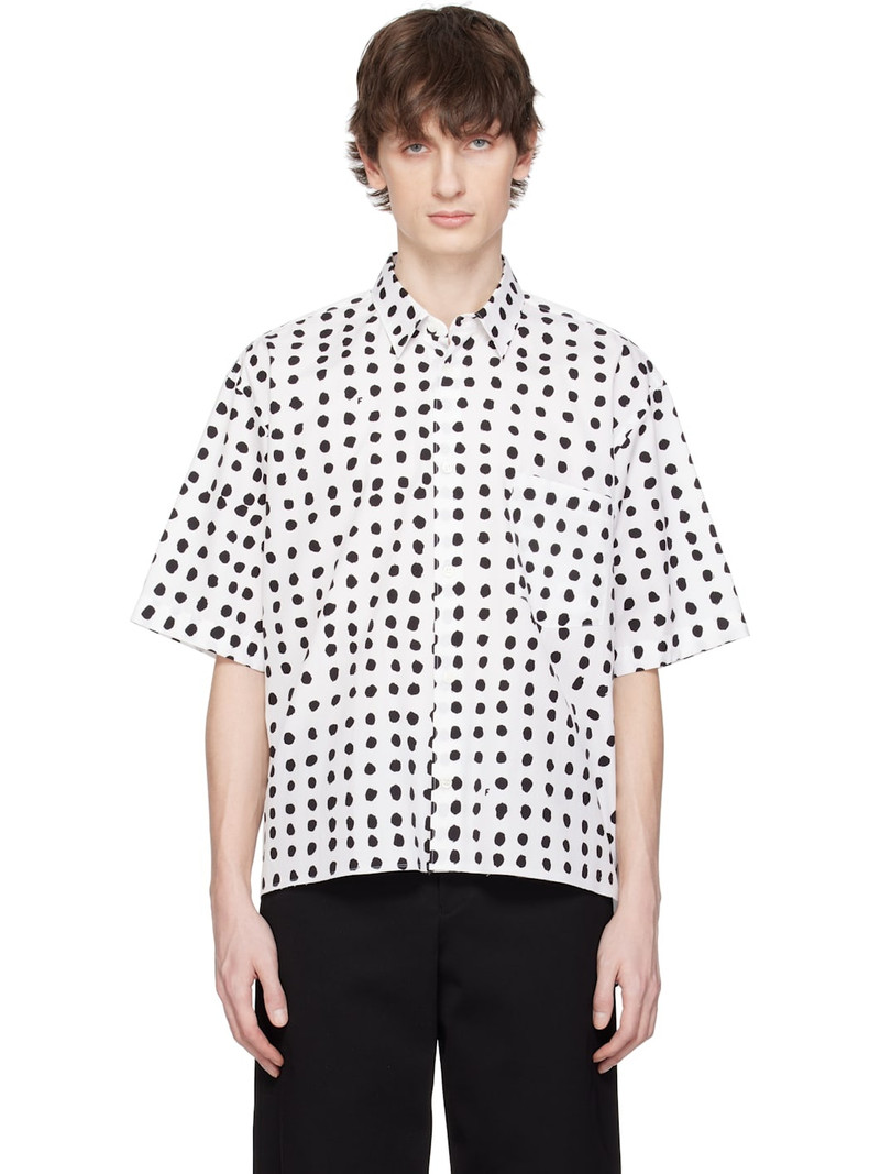 White & Black CDG Short Sleeve Shirt 1