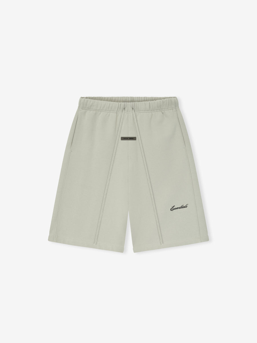 Relaxed Fleece Sweatshort With Piping - 2