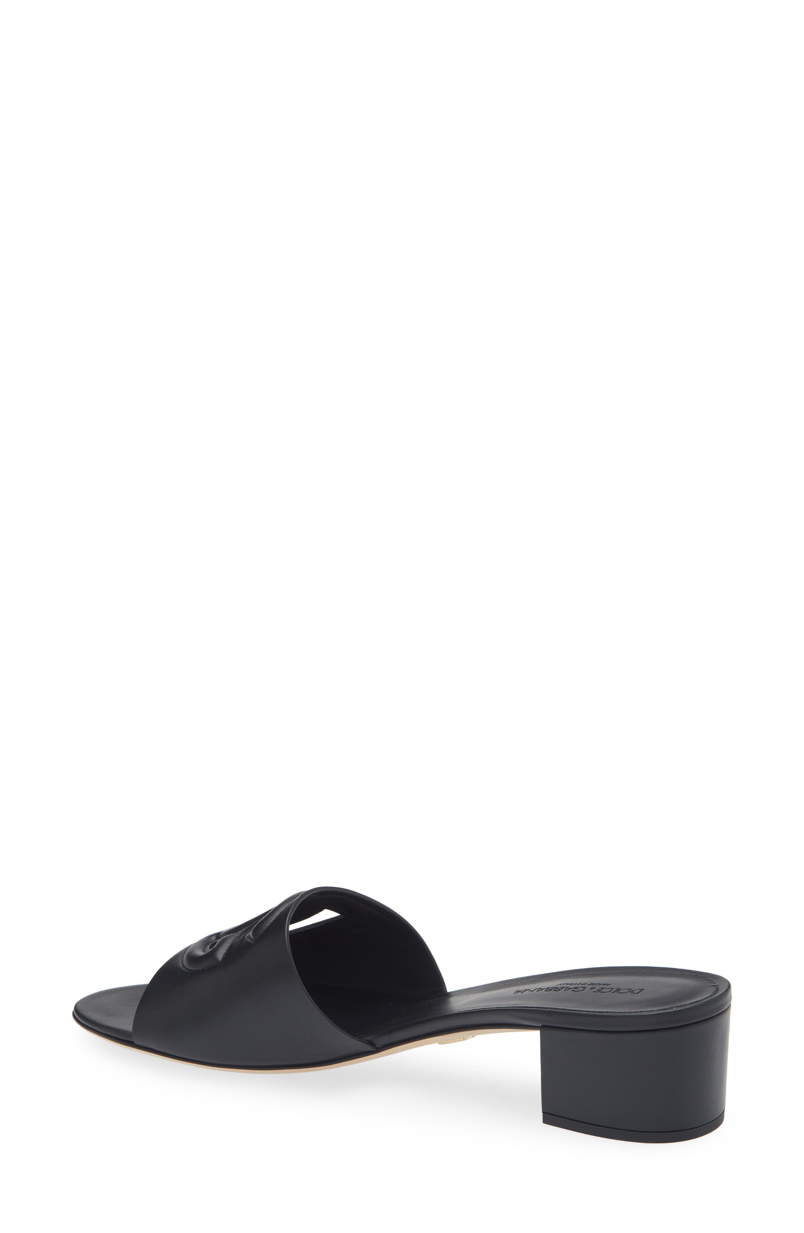 Dolce&Gabbana DG Interlock Slide Sandal in 80999 Black at Nordstrom - 2