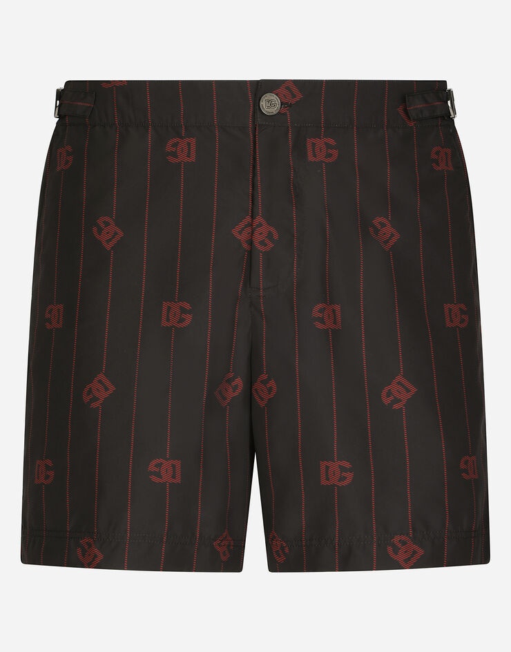 Mid-length swim shorts with DG Monogram - 1