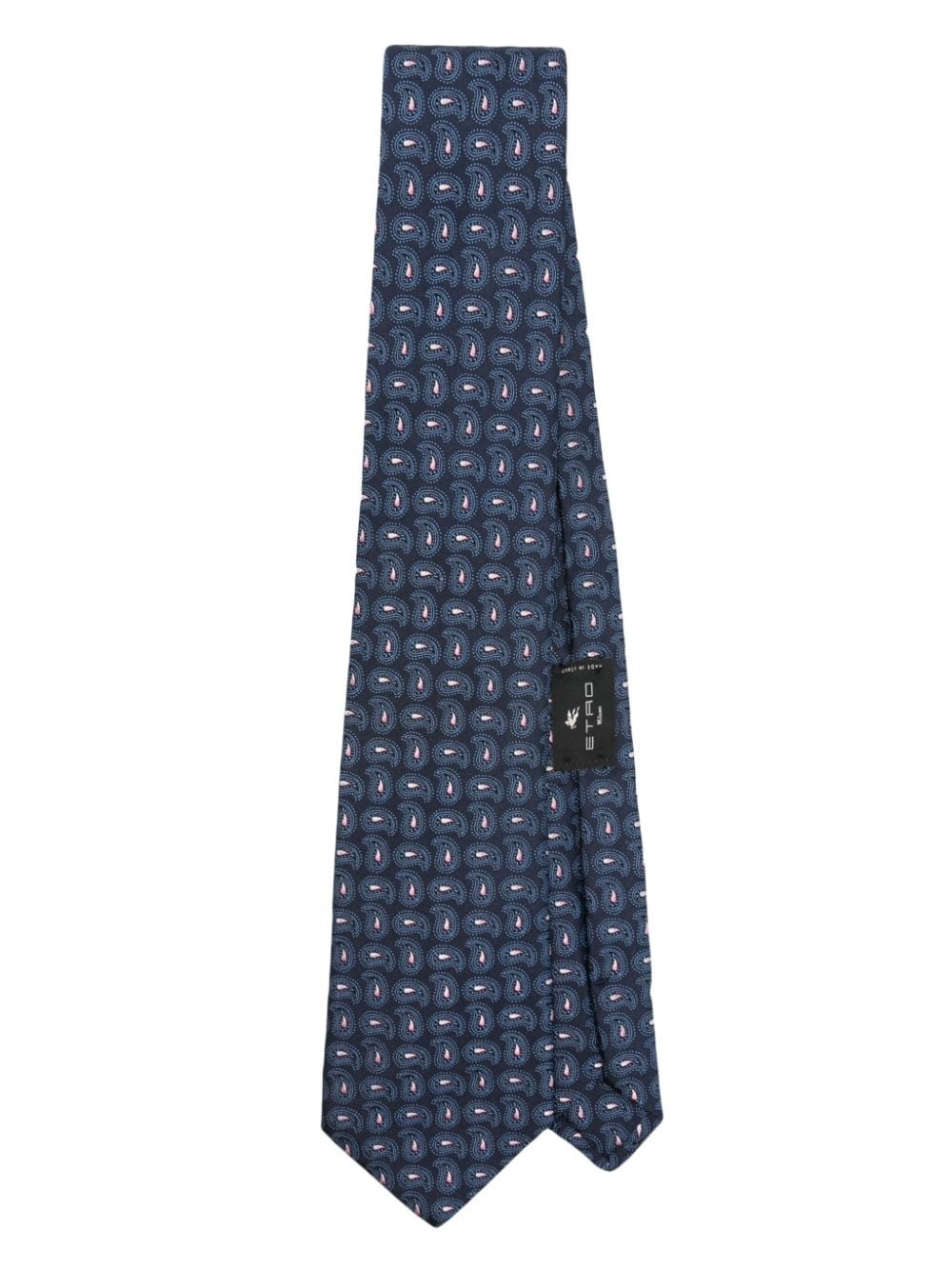 paisley patterned-jacquard silk tie - 1
