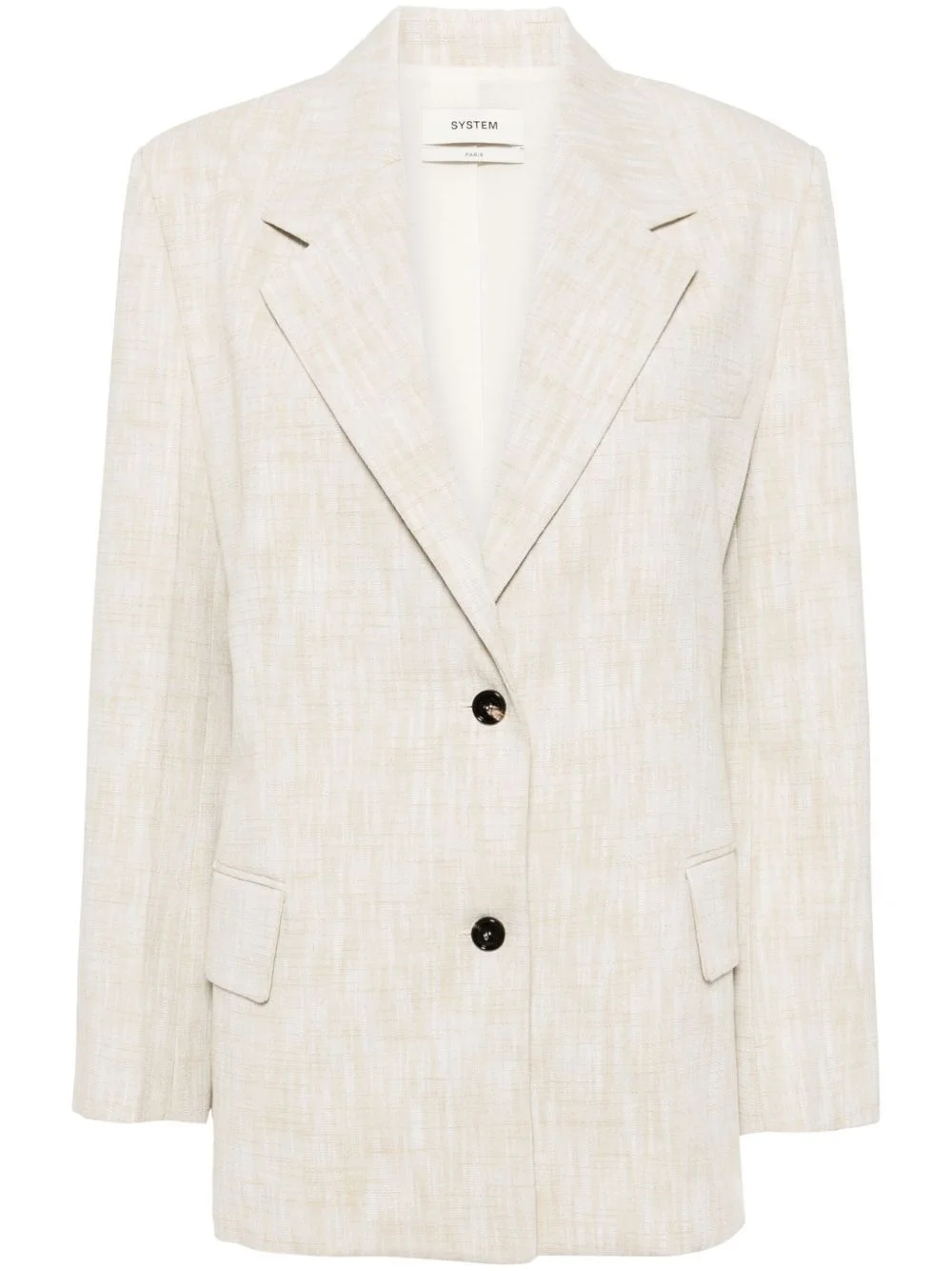 slim-fit single-breasted blazer - 1