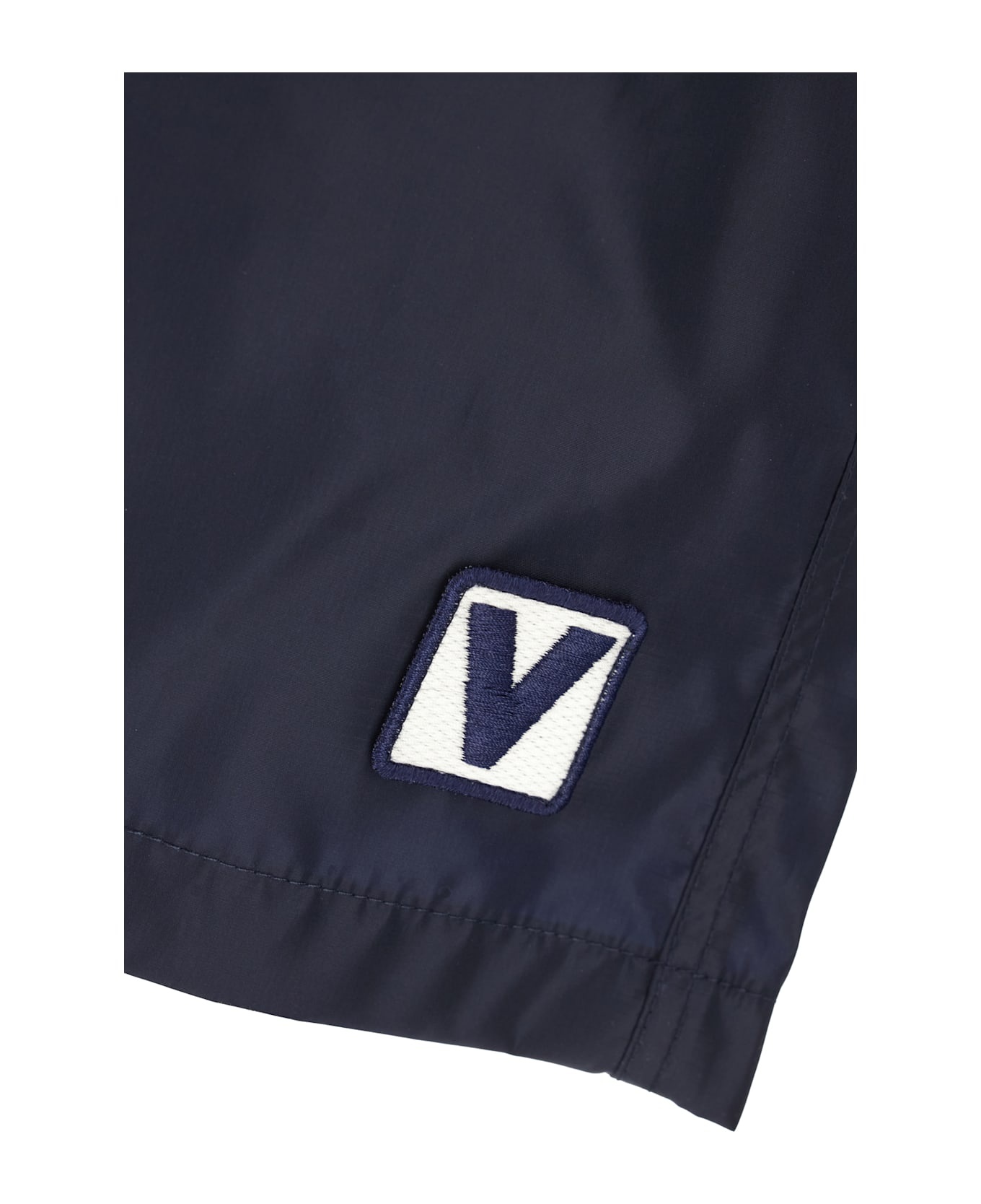 Navy Blue Nylon Swimming Shorts - 3