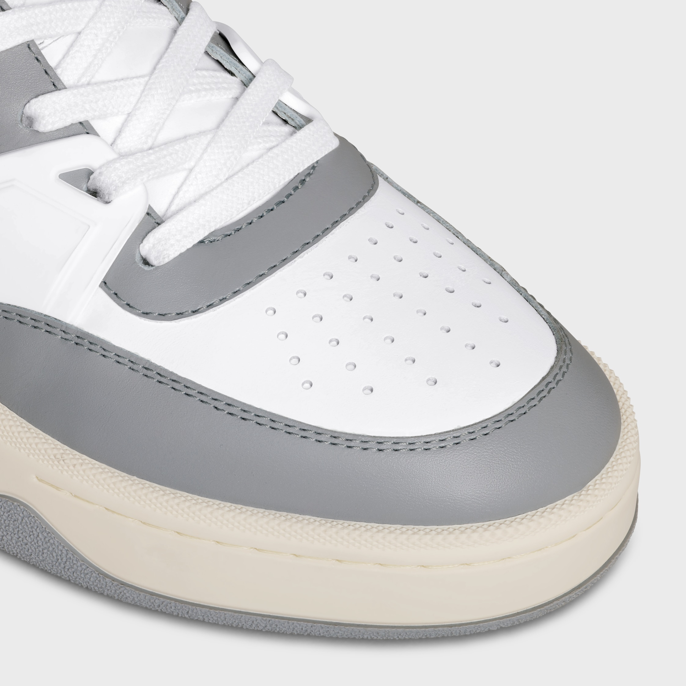 CELINE TRAINER CT-09 LOW LACE-UP SNEAKER IN CALFSKIN AND MESH - 4