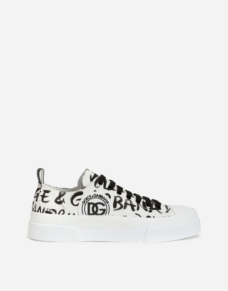 Canvas Portofino Light sneakers with DG logo print - 1