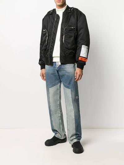 Heron Preston logo-patch bomber jacket outlook