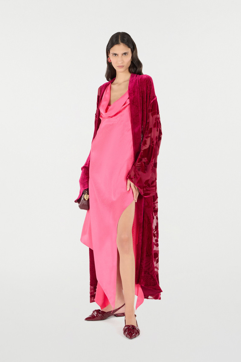Roberto Cavalli Robe With Rose And Python Pattern outlook