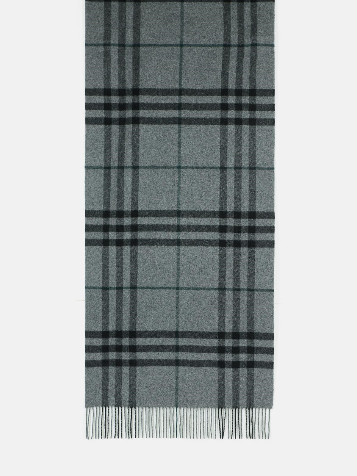 GREY CASHMERE SCARF - 2