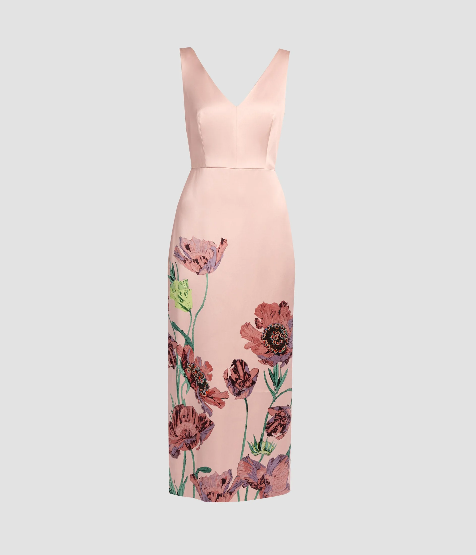 FLORAL DUCHESS MIDI PENCIL DRESS - 1