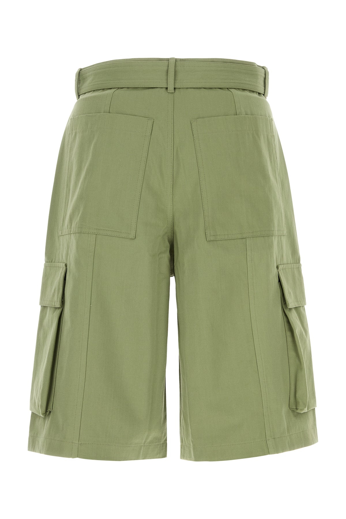 Green cotton bermuda shorts - 2