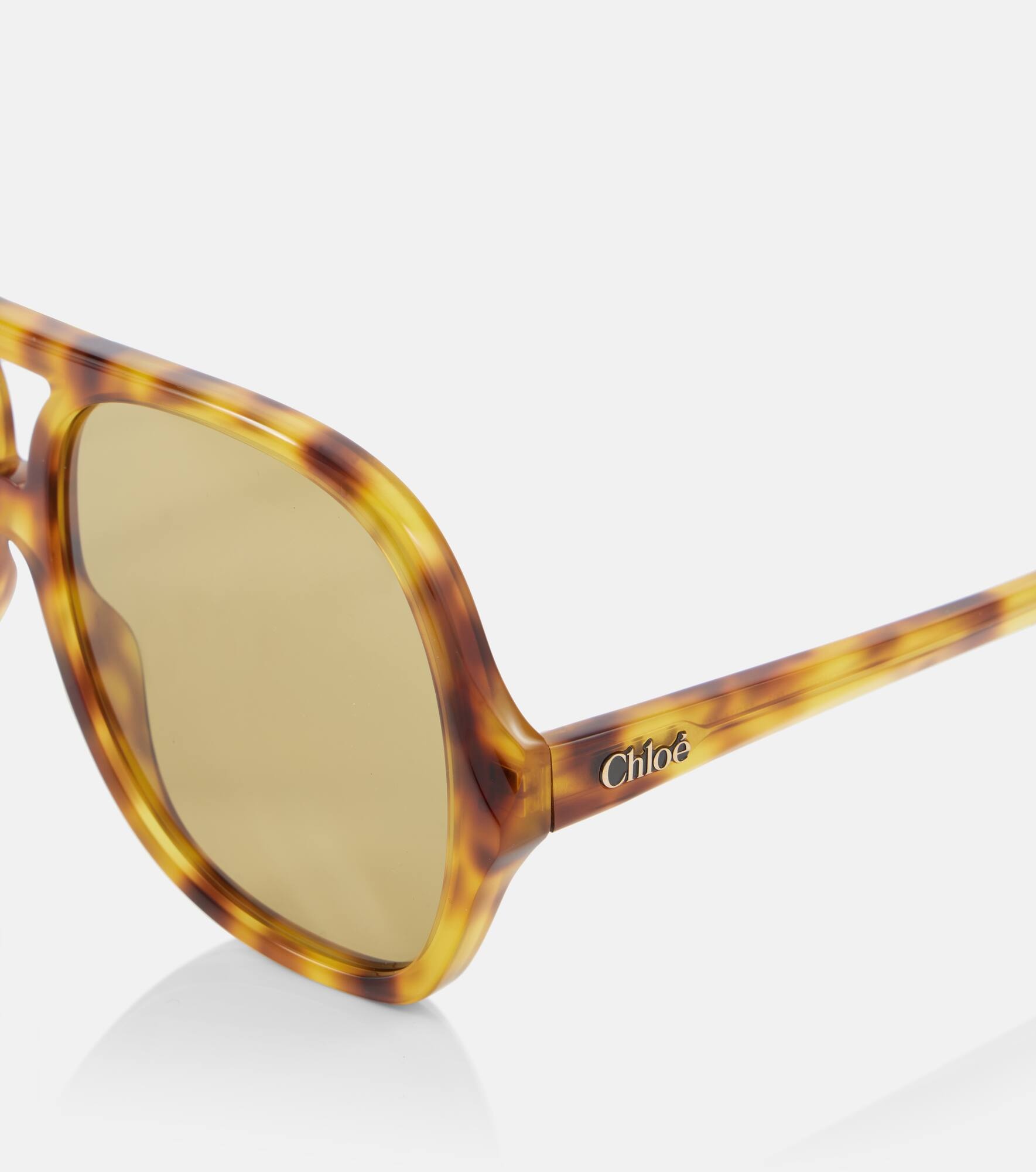 Logo flat-top sunglasses - 2