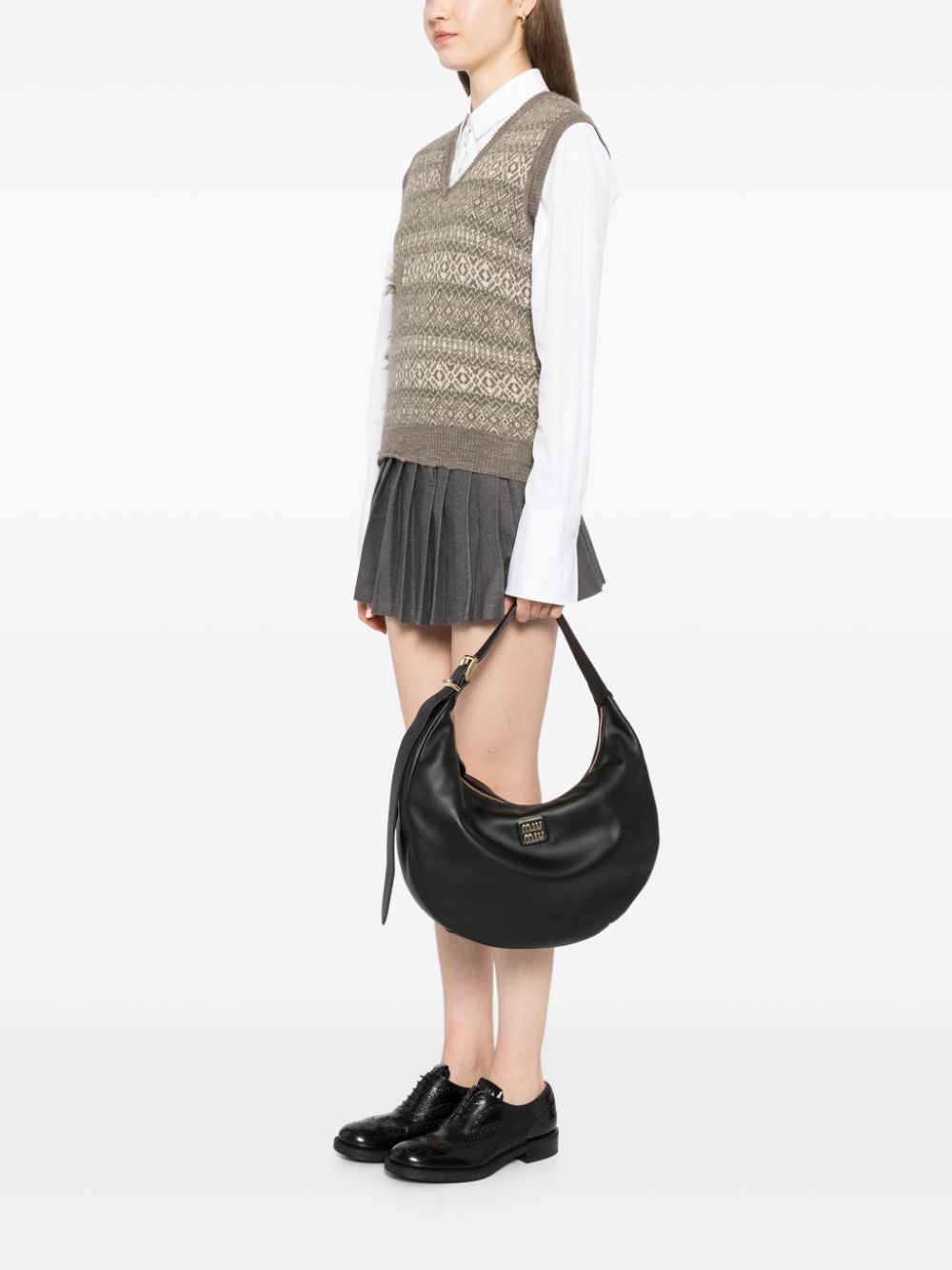 logo-debossed leather tote bag - 2