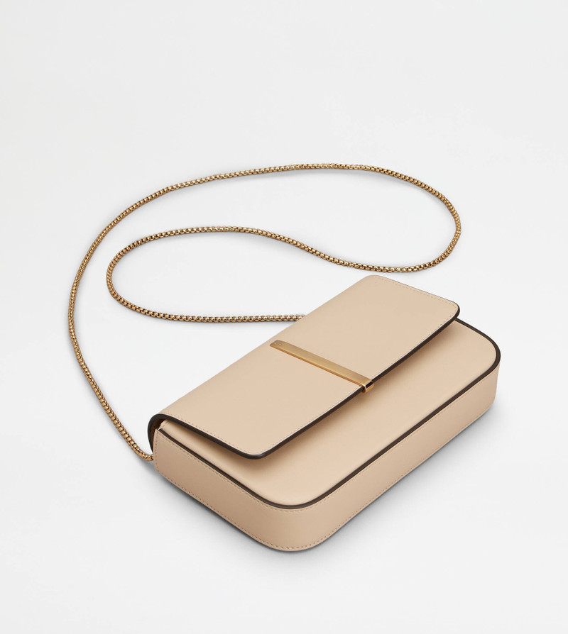 TOD'S DI BAG FOLIO IN LEATHER MINI - BEIGE 4