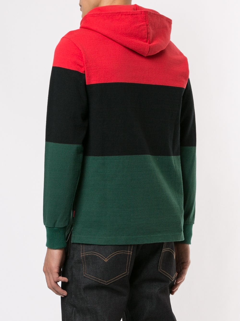 block striped rugby hoodie - 4