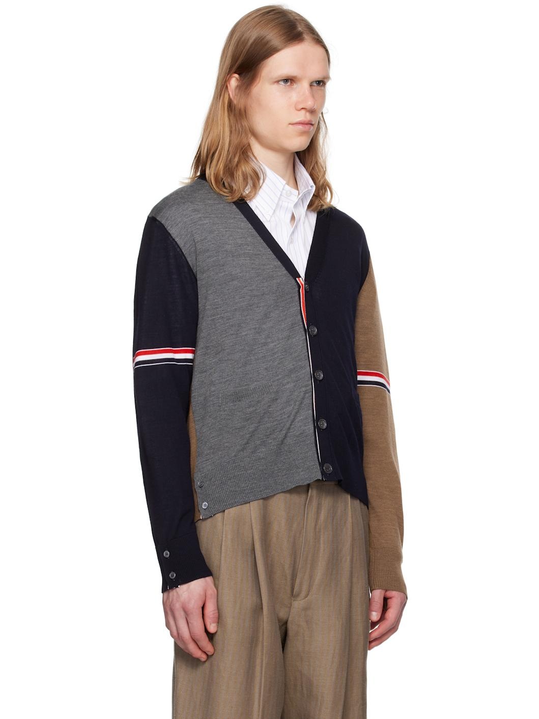Multicolor Fun Mix Jersey Relaxed V Neck Cardigan - 2