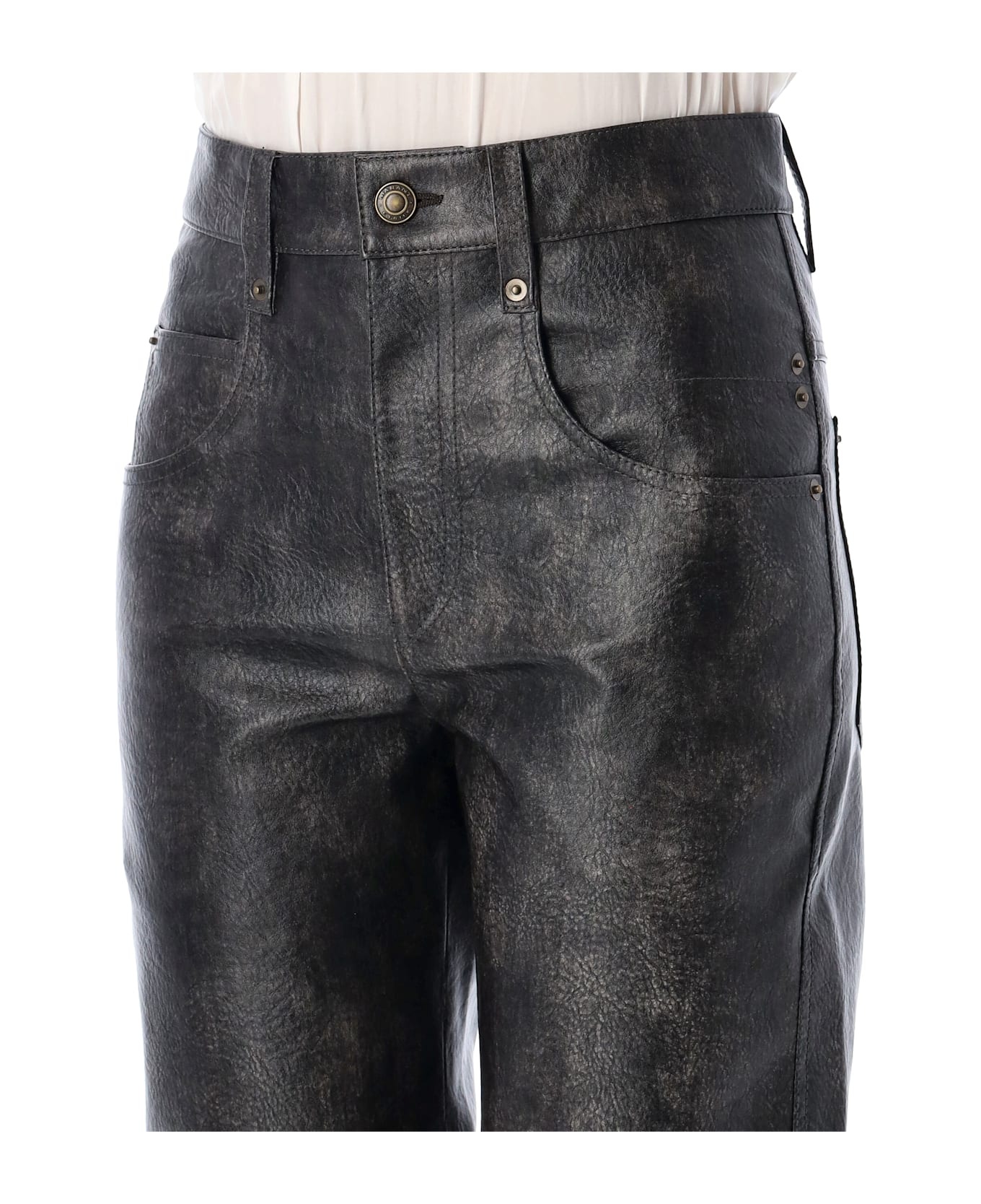 Coralea Faux Leather Pants - 3