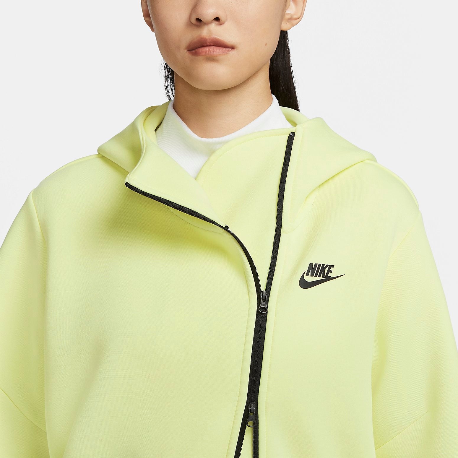(WMNS) Nike Sportswear Tech Fleece Windrunner Full-zip Hoodie 'Light Green' FB8244-331 - 3