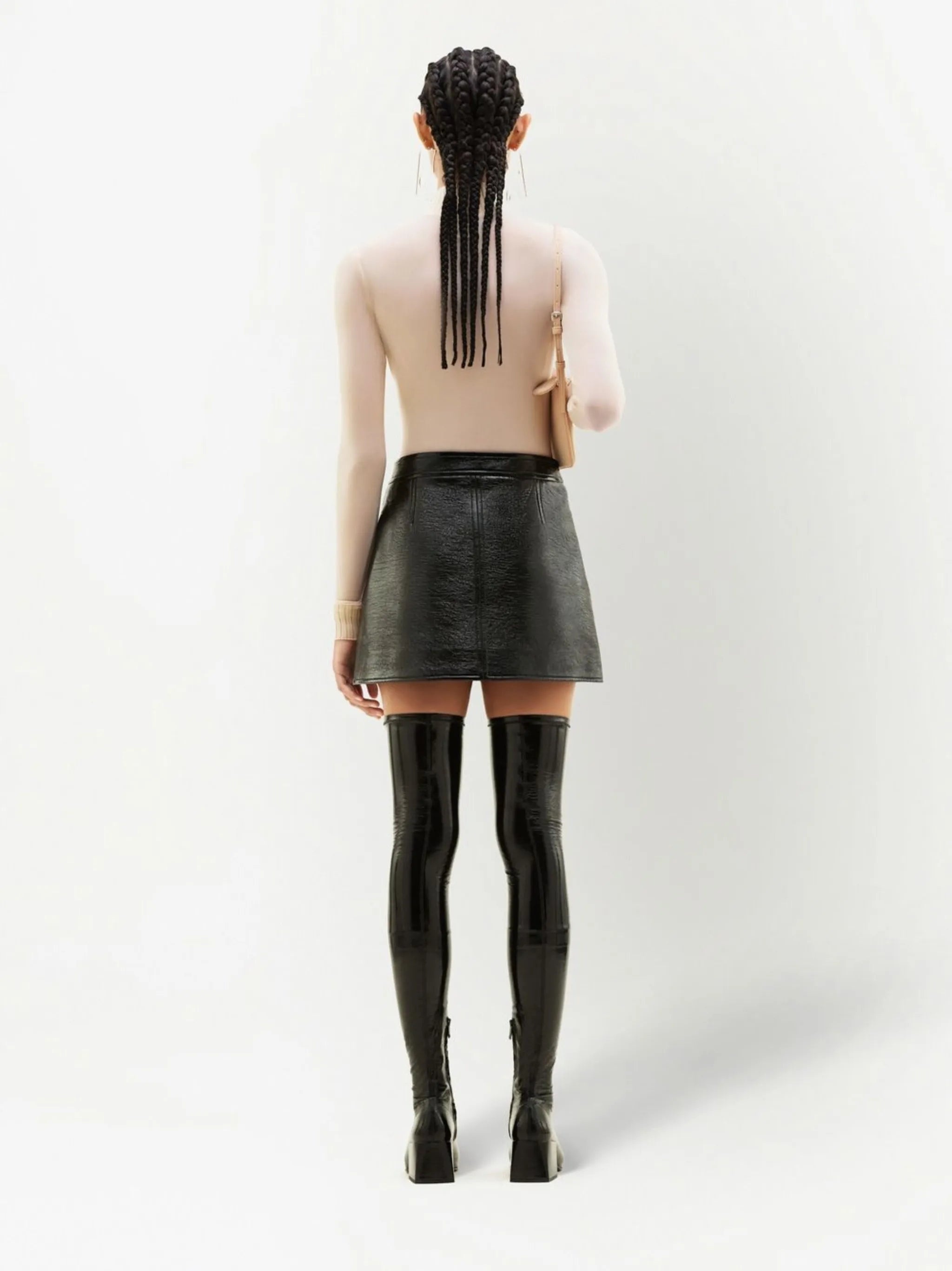Vinyl Mini Skirt - 4