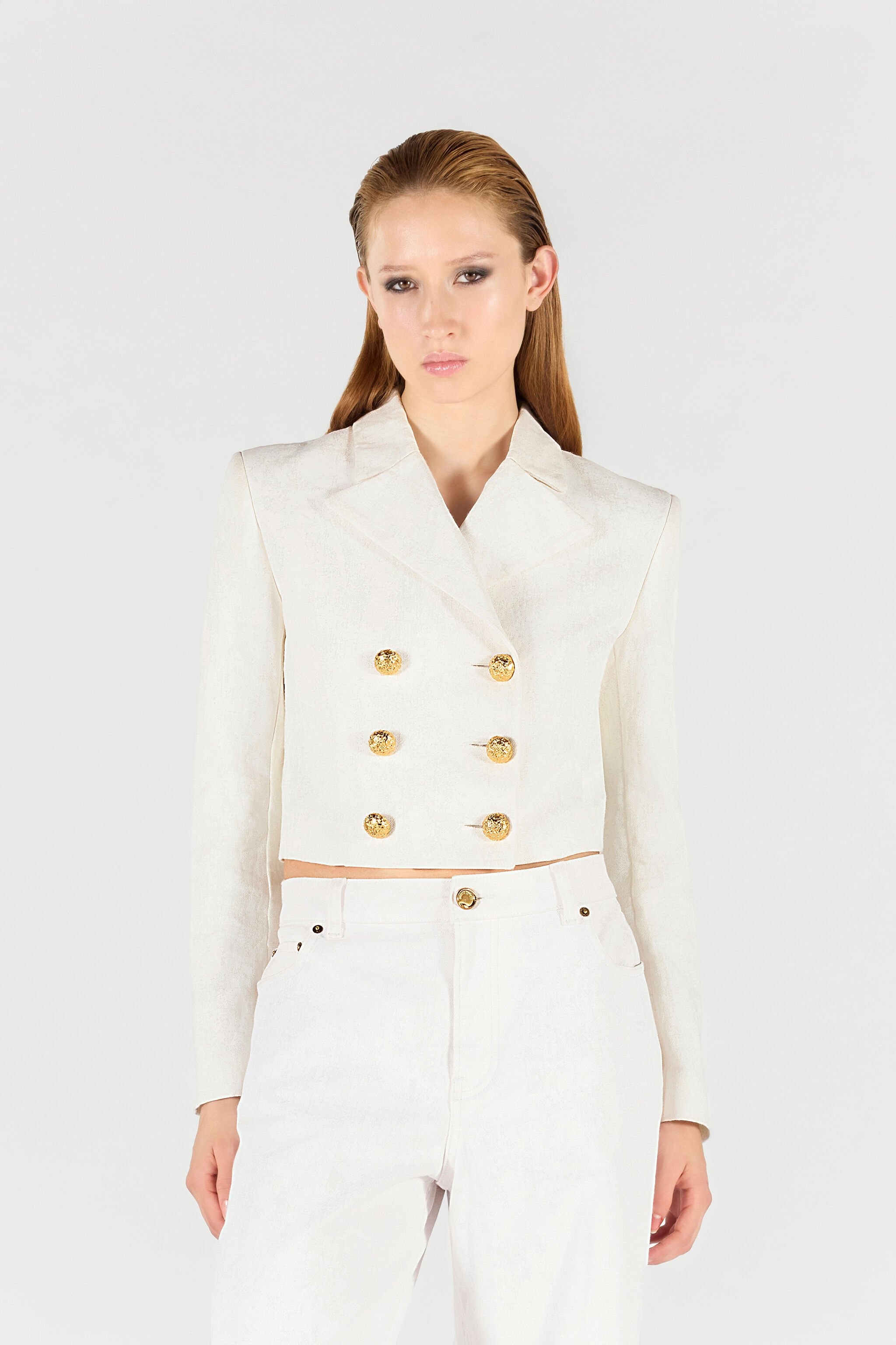 Wall Print Cropped Jacket - 3