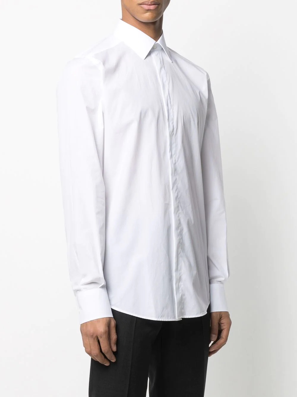 concealed button placket shirt - 3