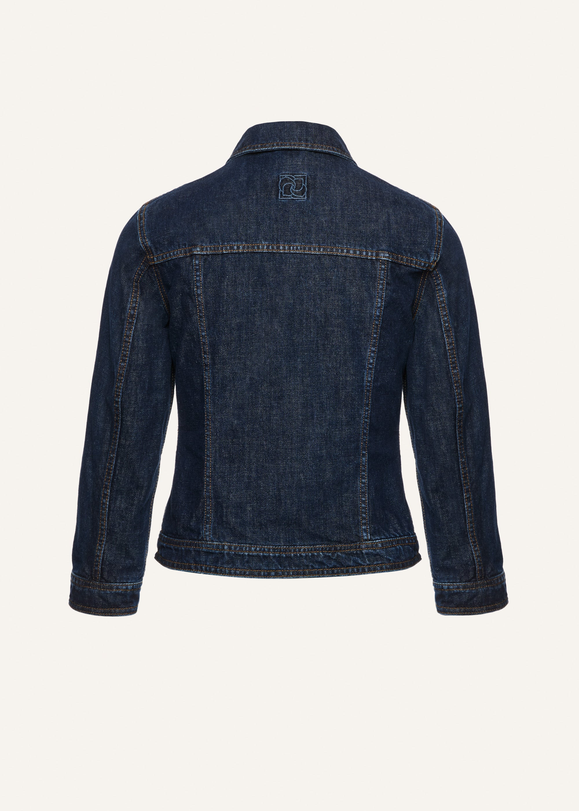 Fitted denim jacket in navy blue - 2