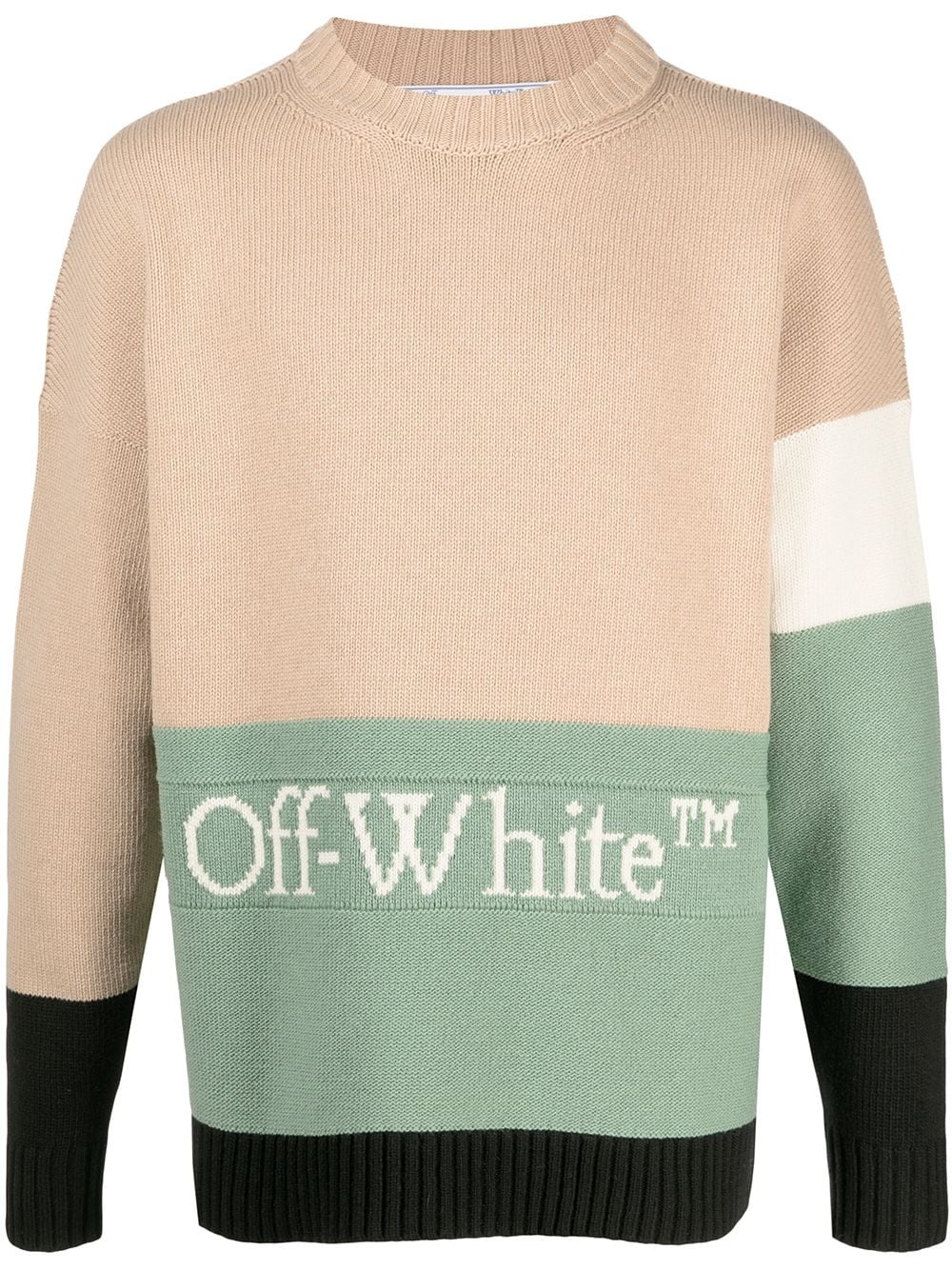 colour-block logo-print jumper - 1