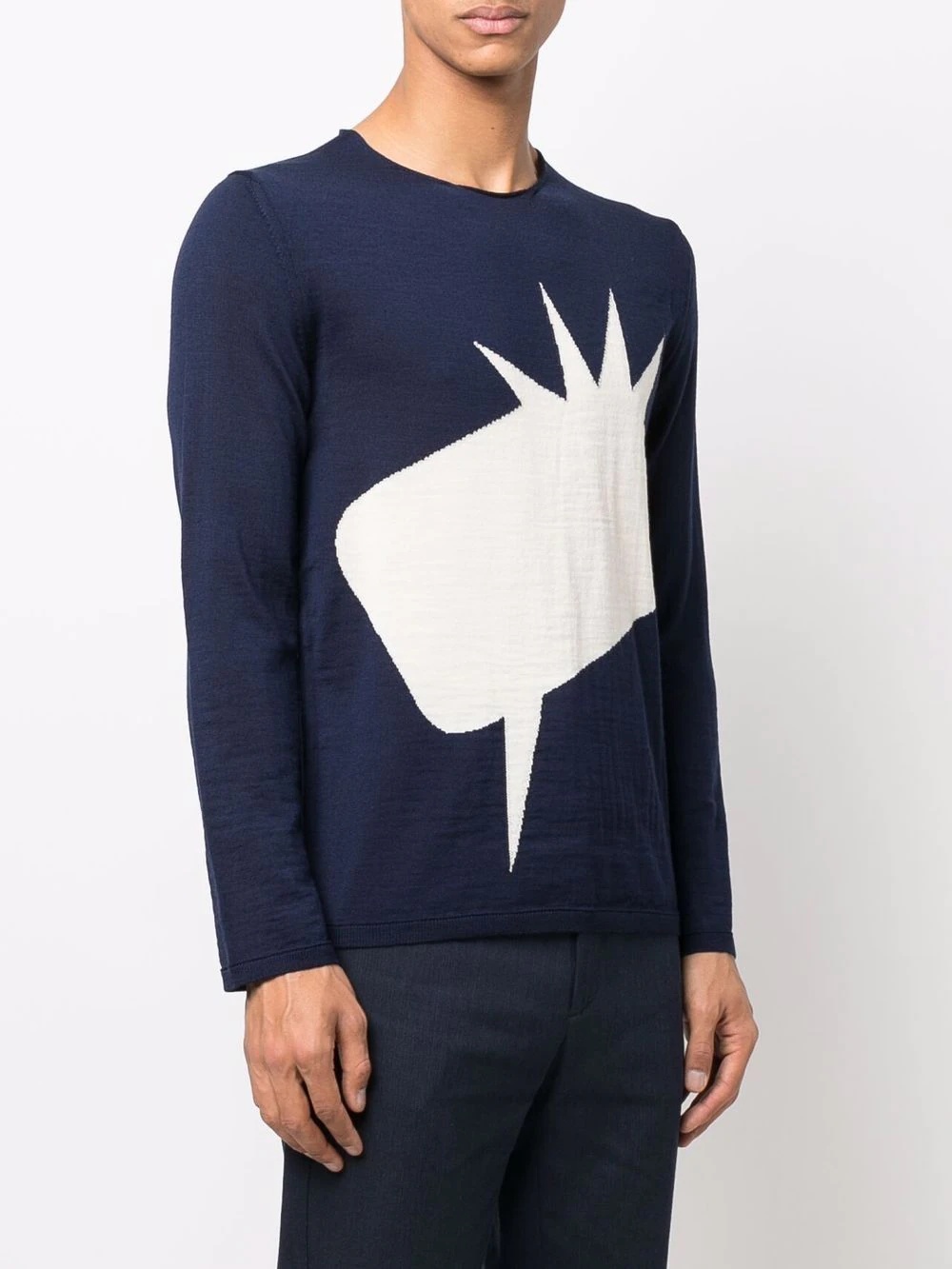 Fin intarsia-knit jumper - 3