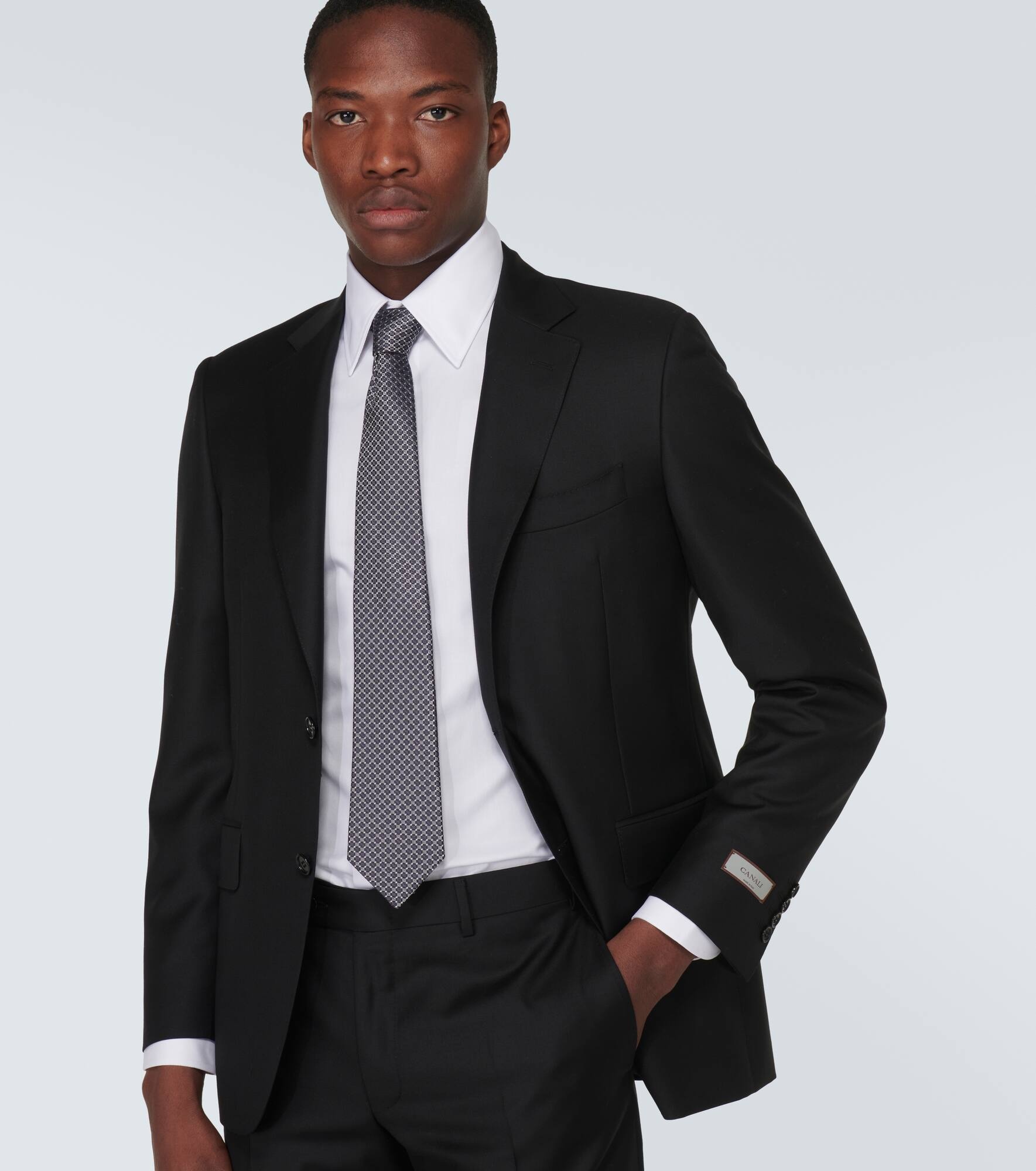 Single-breasted wool suit - 7