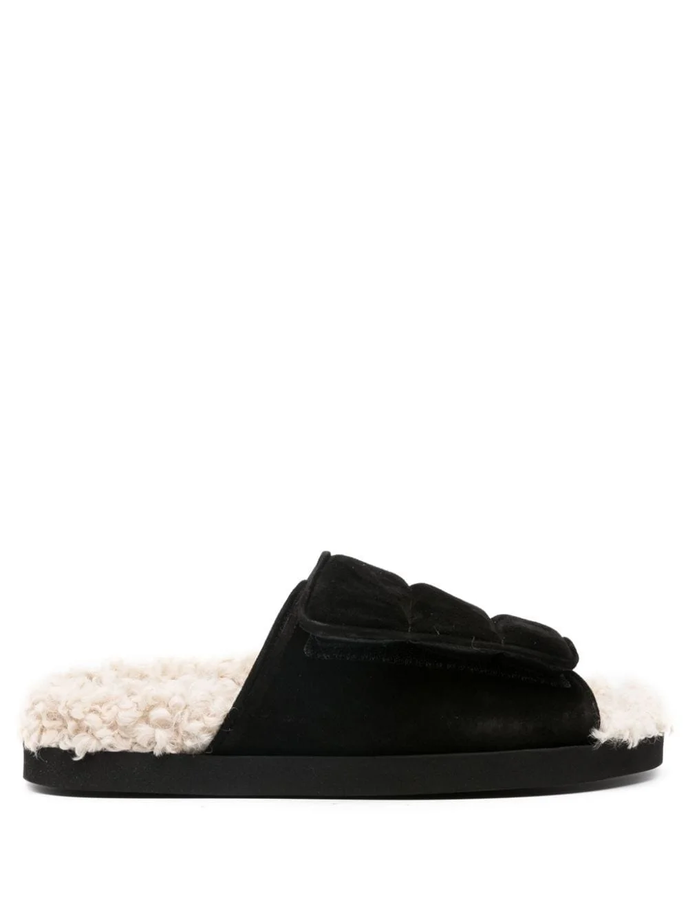 faux-shearling slides - 1
