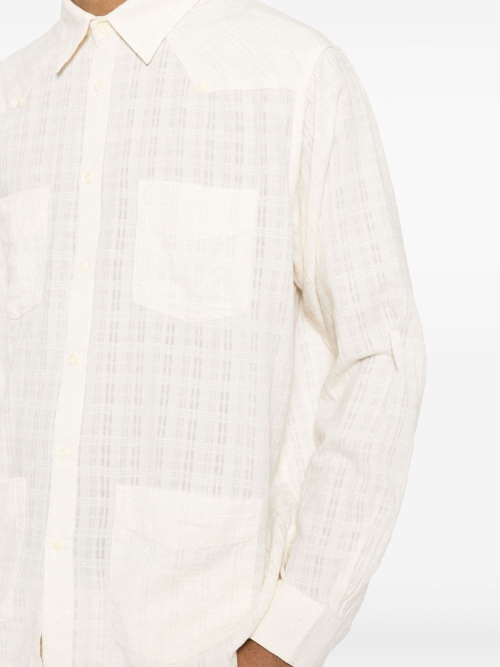 checked-pattern shirt - 5
