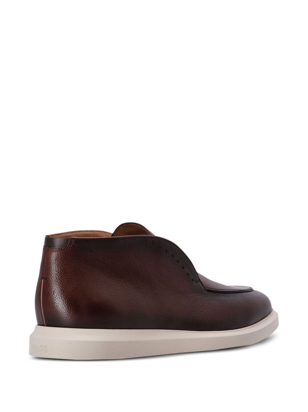 burnished-finish leather boots - 3