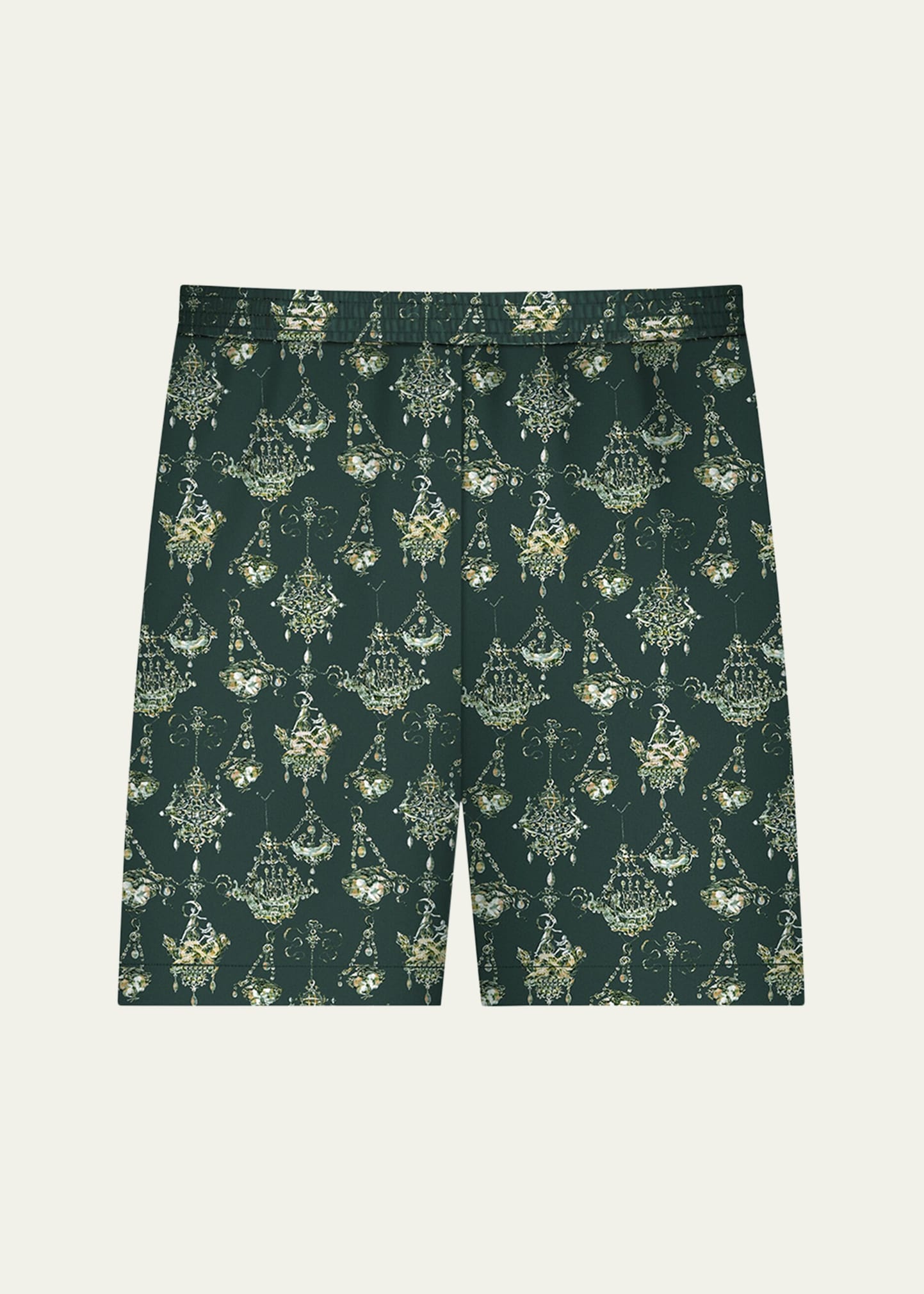 Men's Silk Chandelier-Print Shorts - 1