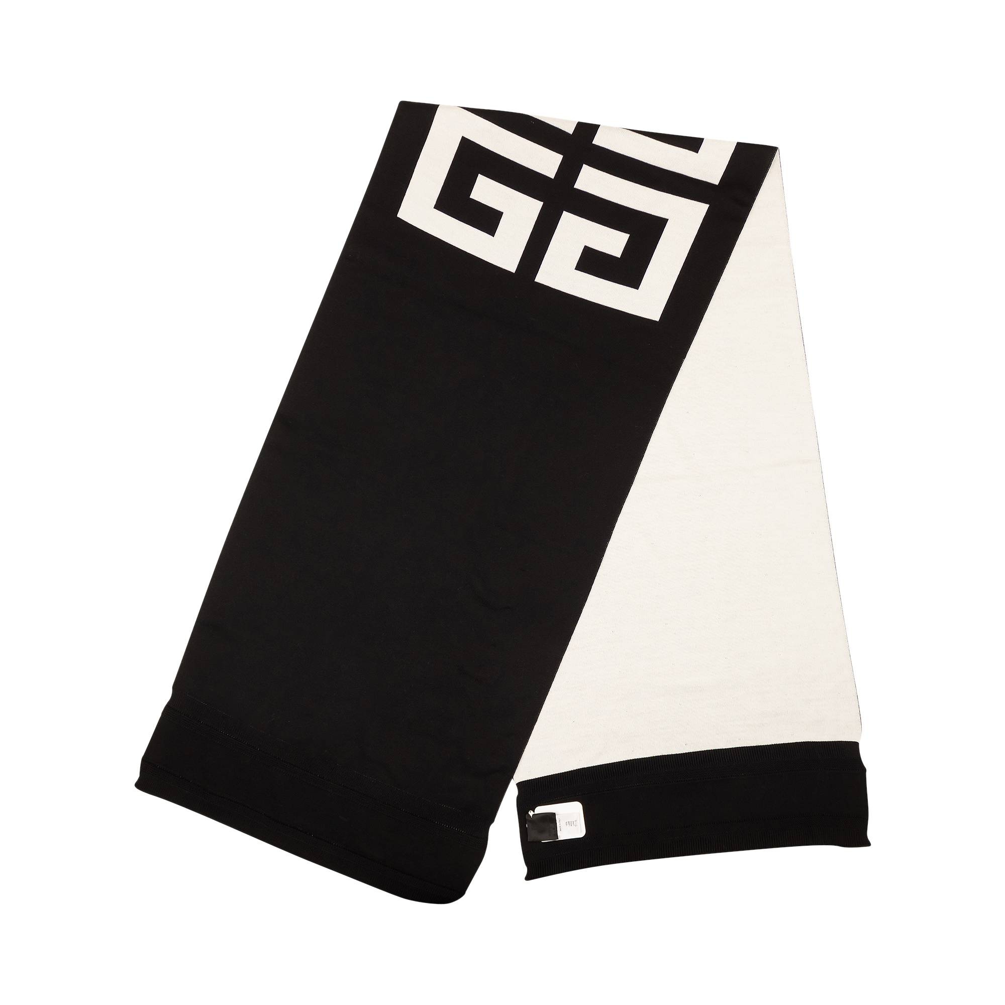 Givenchy Logo 4G Wool Scarf 'Black/White' - 2