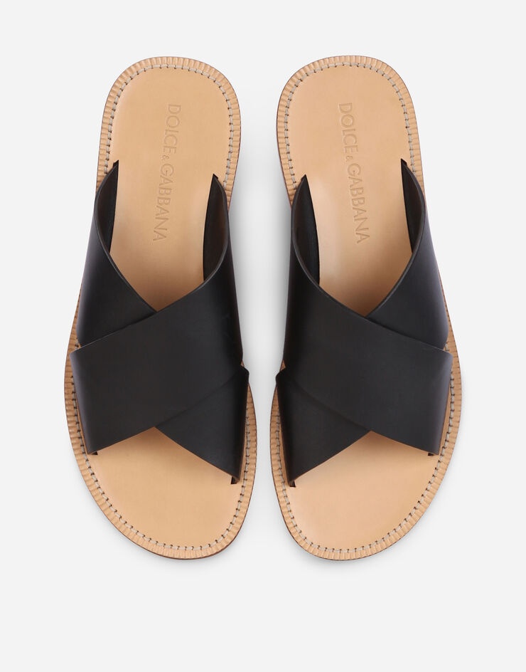 Calfskin pantheon sandals - 4