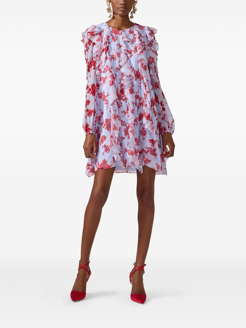 CAROLINA HERRERA floral-print chiffon dress outlook