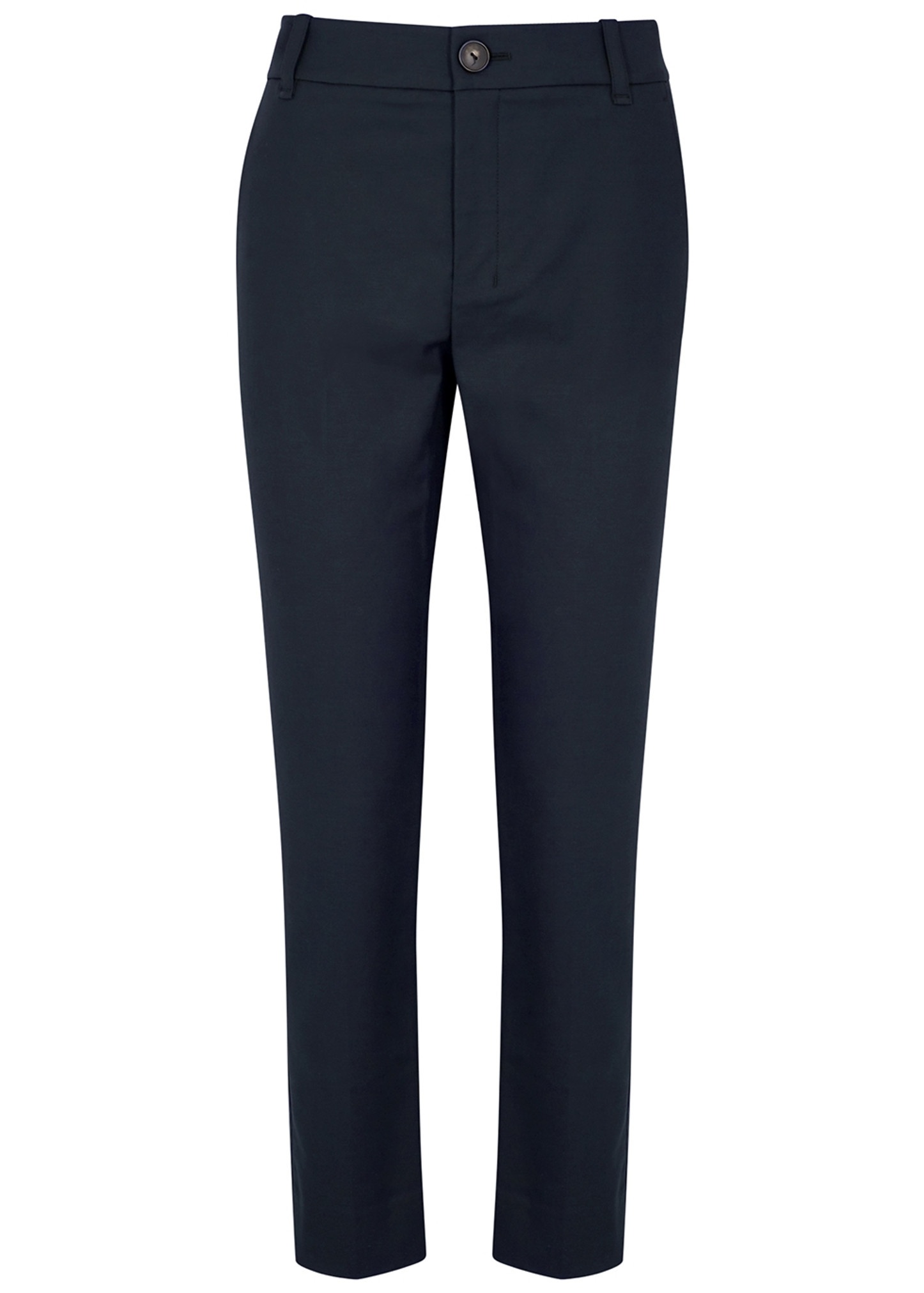 Tapered cotton-blend trousers - 1