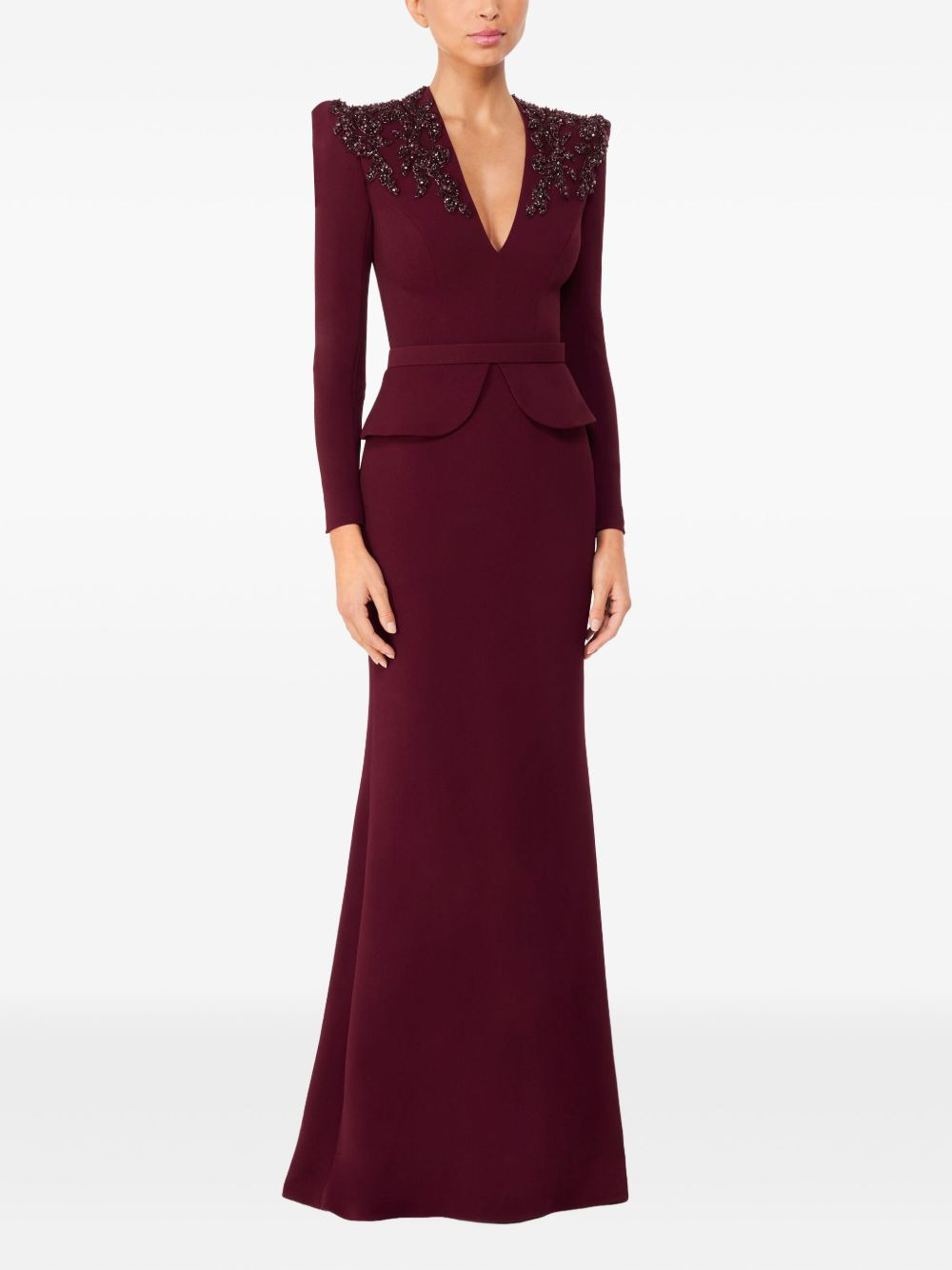 sequin-embellished V-neck maxi dress - 2