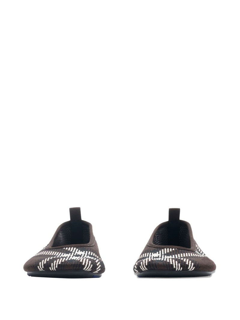 Burberry check knitted ballet flats outlook